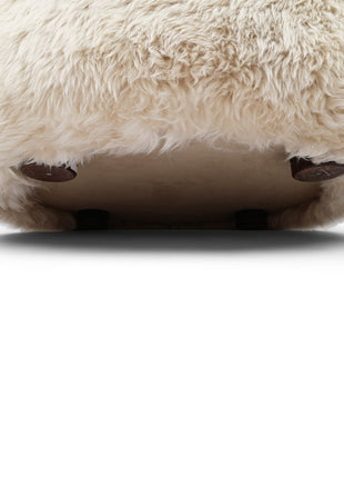 Runder Skandi Stuhl | Langhaar | Neuseeland Leinen