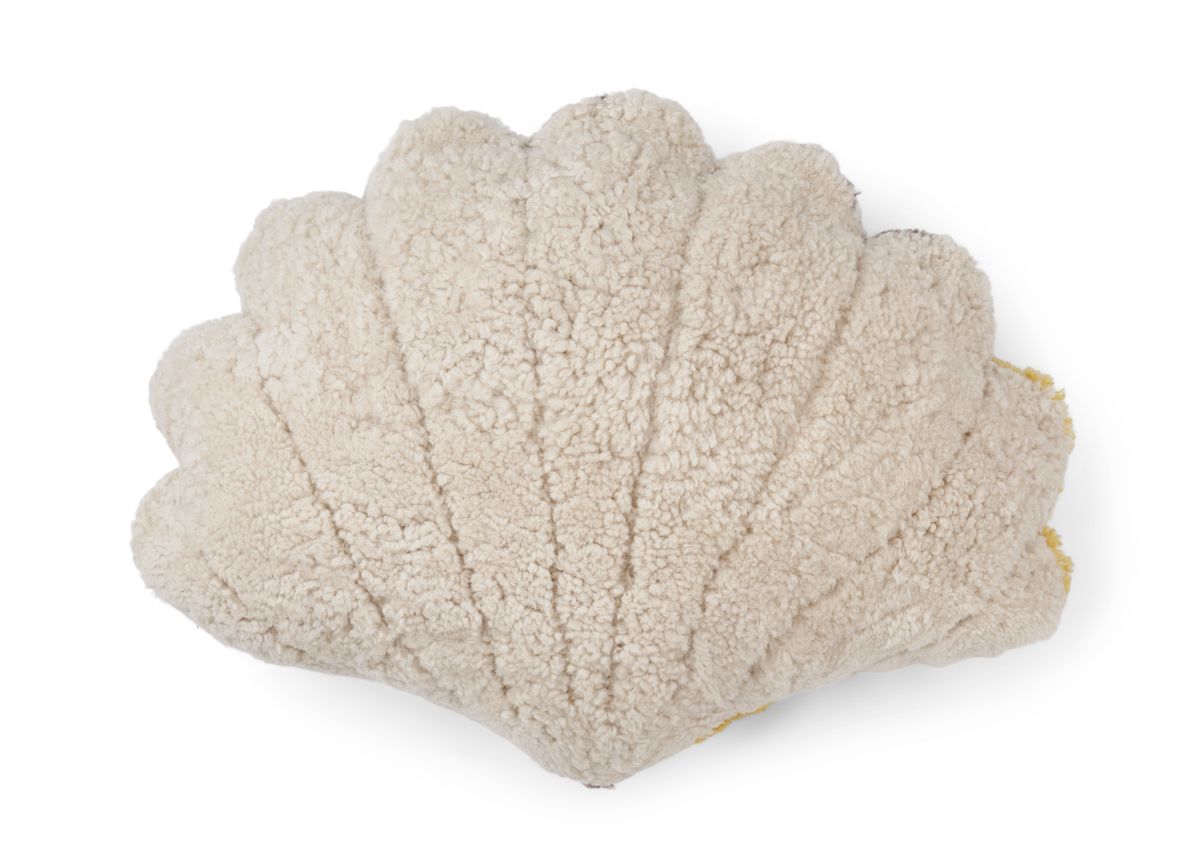 PATTERN COLLECTION | Shell Kissen | Kurzhaar | Neuseeland Gelb/Taupe/Leinen
