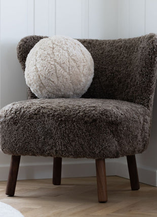 Emil Loungesessel | Premium Lammfell | Kurzhaar Anthrazit