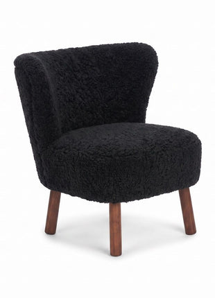 Emily Loungestuhl | Kurzhaar | Design Möbel Schwarz