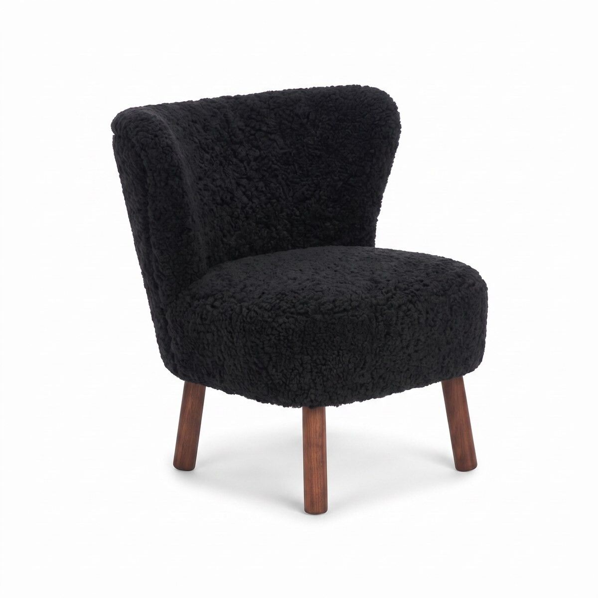 Emily Loungestuhl | Kurzhaar | Design Möbel Schwarz