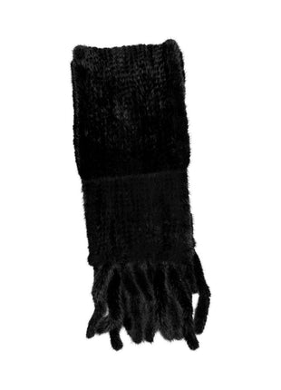 Schal aus Nerz Schwarz