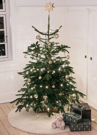 Lammfell Designerteppich | Kurzhaar | Neuseeland | D140 cm Beige