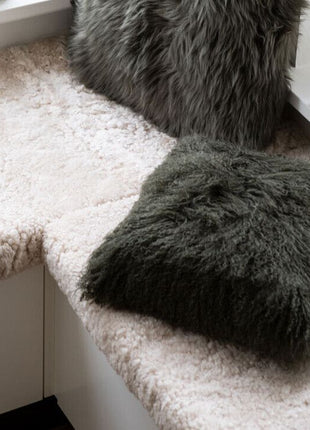 Lammfellkissen Premium | Tibet | Doppelseitig | 40x40 cm 56x56 cm Schwarz