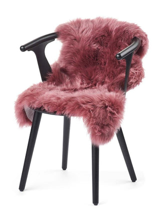 Merino Premium Lammfell | Langhaar | Neuseeland | 90x60 cm Altrosa