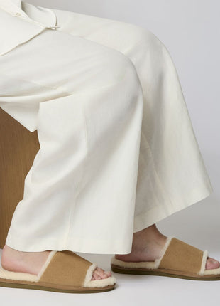 Classic Slipper | Wildleder, Lammfell Kastanie