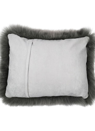 Fellkissen | Langhaar | Neuseeland | 35x45 cm Stahl