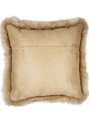Fellkissen | Langhaar | Neuseeland | 50x50 cm Warm Sand