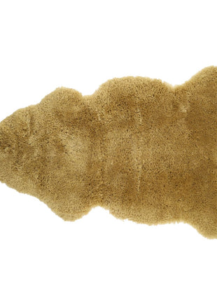 Lockiges Lammfell | Langhaar | Neuseeland | 90x60 cm Stohgelb