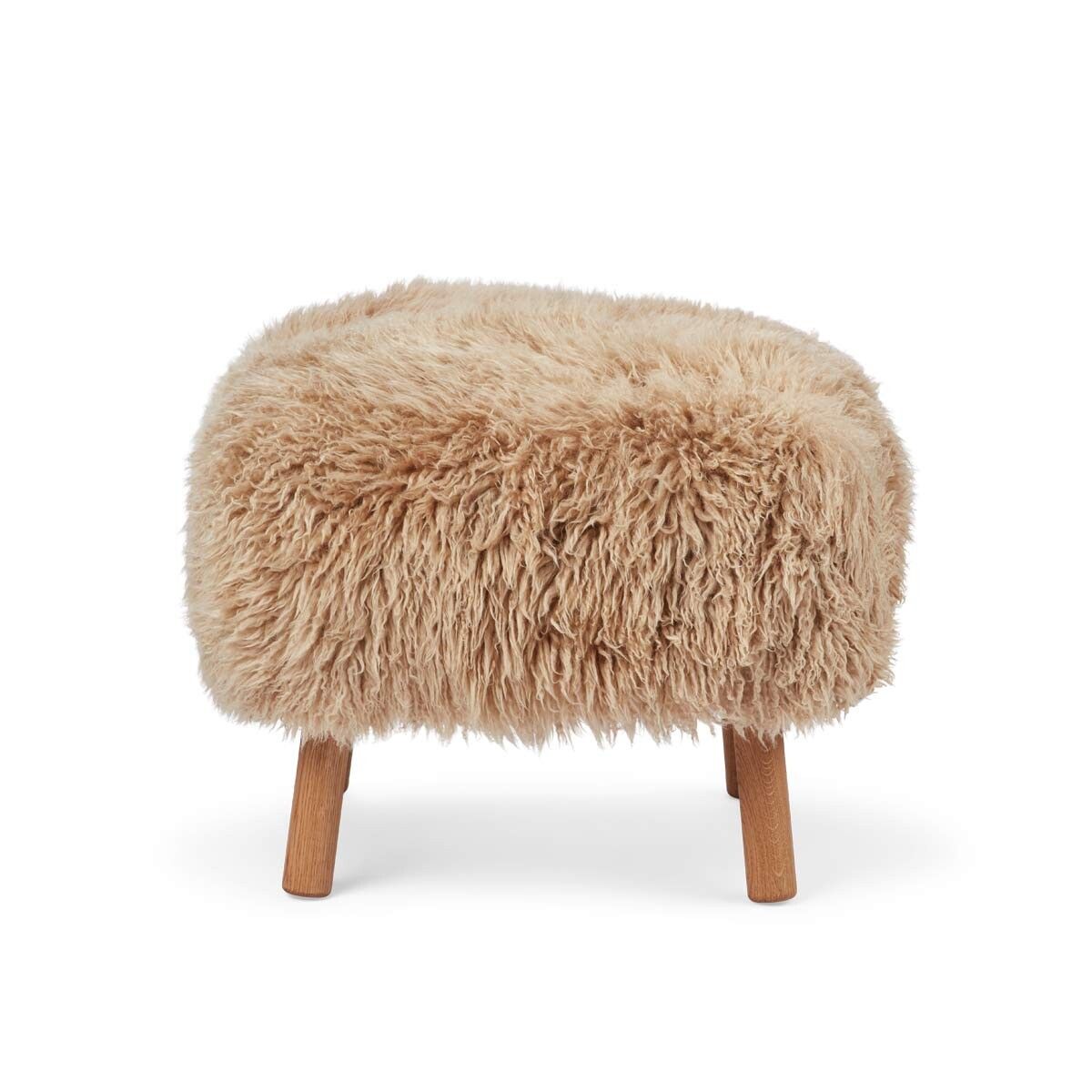Lammfell Hocker Emily | Langhaar | Neuseeland Honig