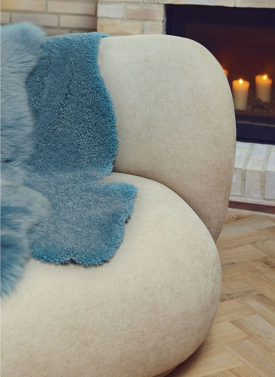 Merino Premium Lammfell | Kurzhaar | Neuseeland | 100x60 cm Rauchblau