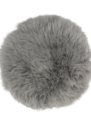 Stuhlkissen Premium | Langhaar | Neuseeland | D34cm Hellgrau