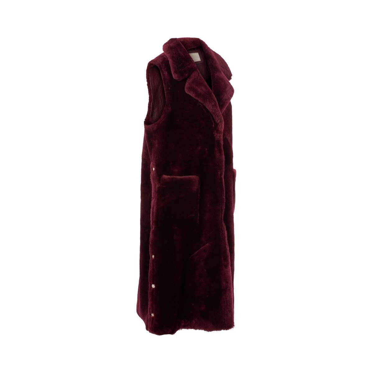 Raelynn Weste | Shearling Lammfell Bordeaux