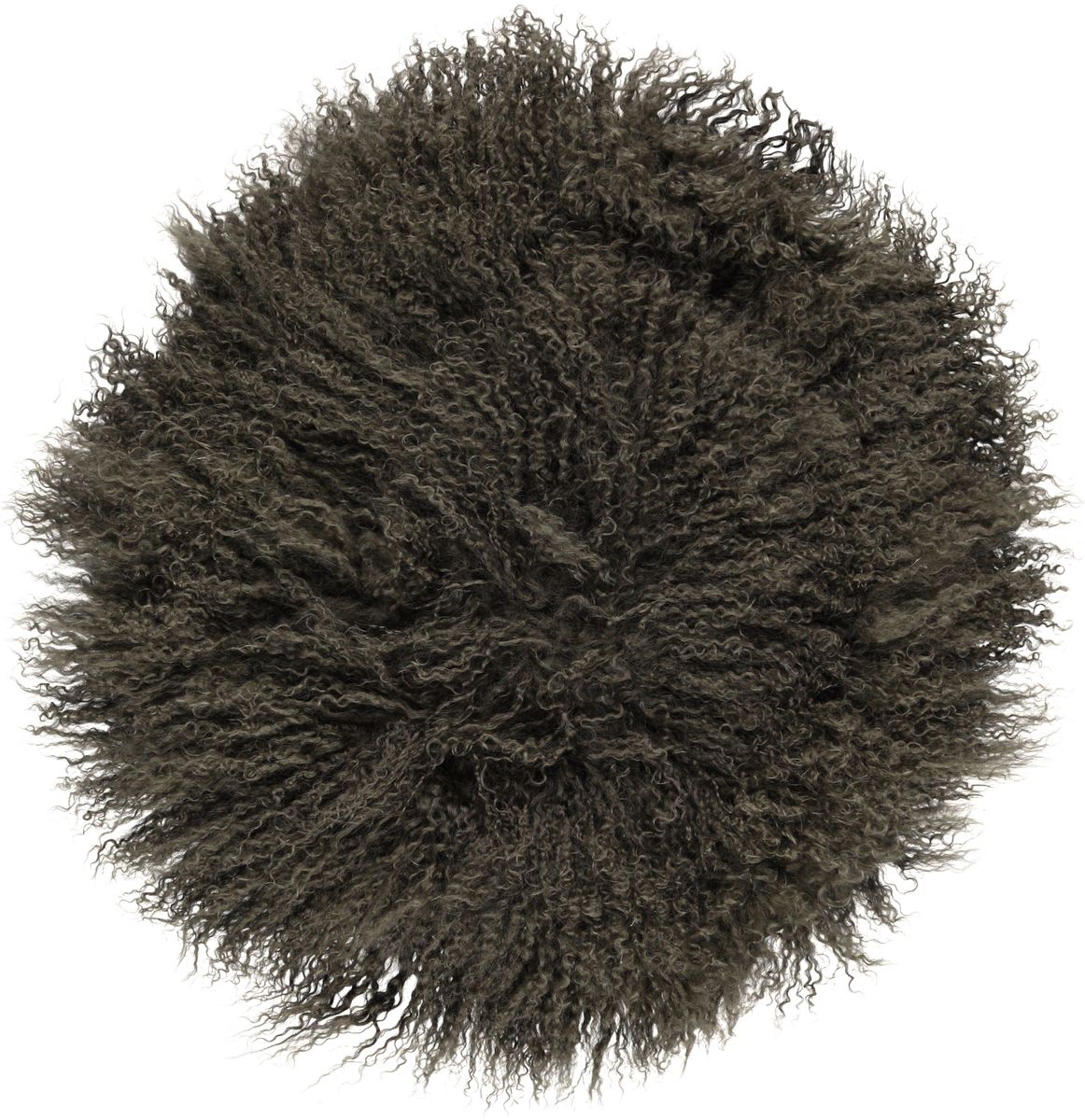 Lammfellkissen | Tibet | D38 cm | D45 cm | D62 cm Heckengrün