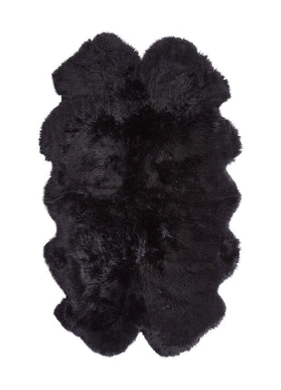 Lammfellteppich | Langhaar | Neuseeland | 170x110 cm Schwarz