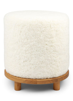 Simon Pouf | Kurzhaar | Neuseeland | D46x52 cm Weiß