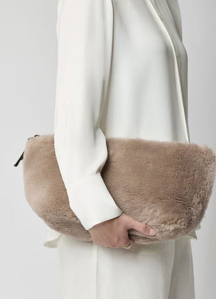 Maxi Havanna Clutch | Neuseeland | Lammwolle Beige