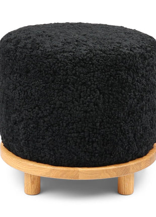 Simon Pouf | Kurzhaar | Neuseeland | D46x52 cm Schwarz
