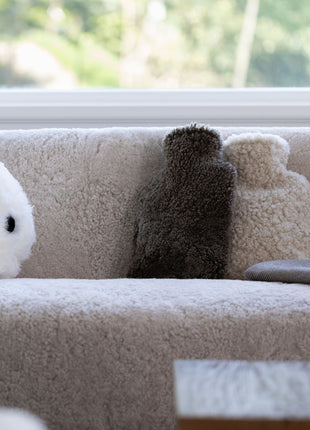 Wärmflasche Premium | Kurzhaar | Neuseeland | 37x27 cm Anthrazit