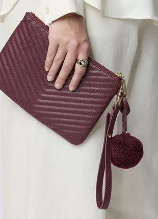 Helene Clutch | Lammleder Antikgrün