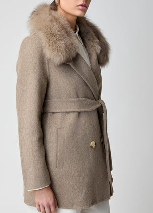 Charlott Mantel | Lammwolle, Fuchs Beige