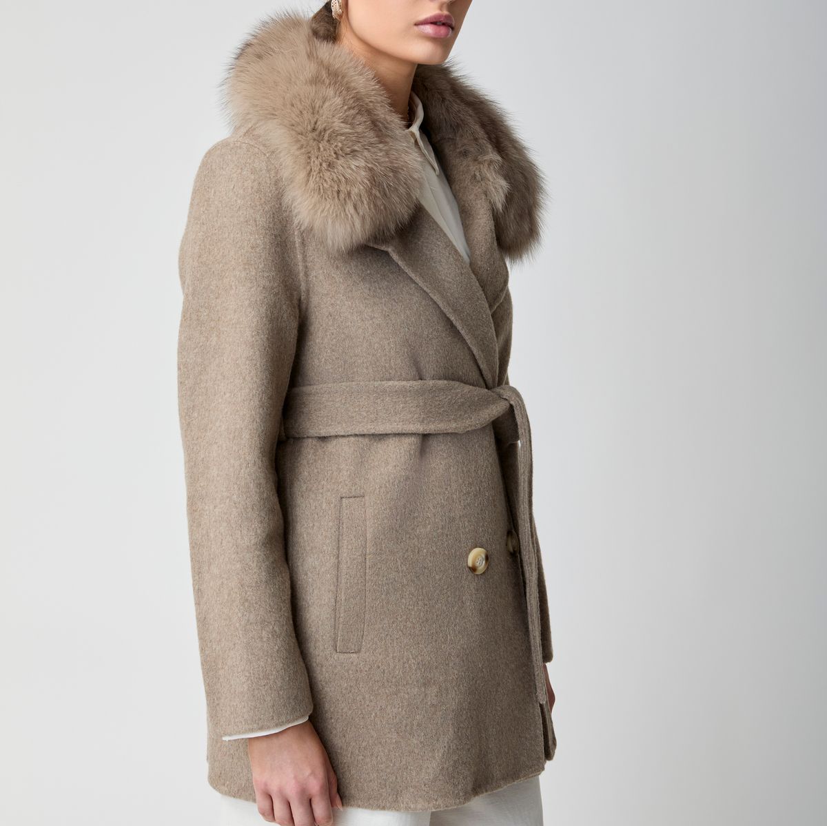 Charlott Mantel | Lammwolle, Fuchs Pink