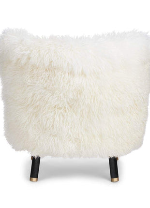 Emil Loungesessel | Premium Lammfell | Langhaar Schneeweiß