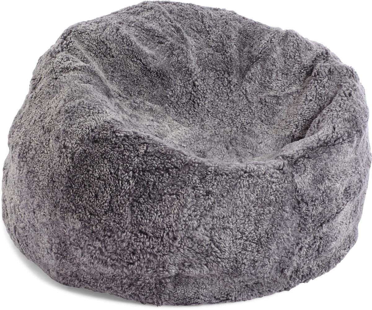 Lammfell Sitzsack | Kurzhaar | Neuseeland | 73x74 cm | 92x93 cm Hellgrau