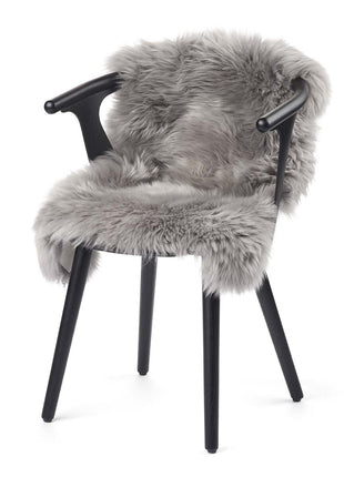 Merino Premium Lammfell | Langhaar | Neuseeland | 90x60 cm Hellgrau