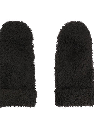 Iris Fäustlinge | Merino Lammfell | Damenfäustlinge Dunkelbraun