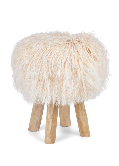 Lammfell Hockerbezug | Tibet | 35x17 cm