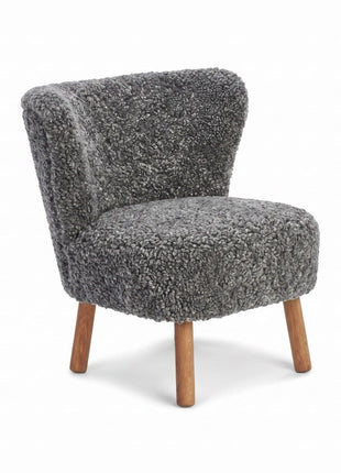 Emily Loungestuhl | Kurzhaar | Design Möbel Grafit