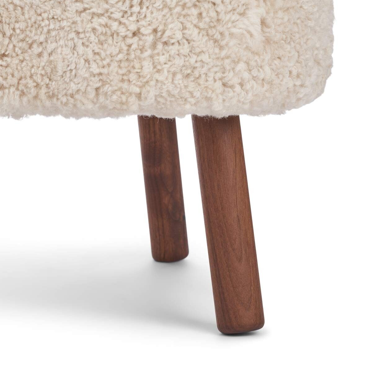 Emily Esszimmerstuhl | Premium Lammfell | Designmöbel Perlweiß