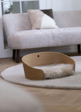 Lammfell Designerteppich | Kurzhaar | Neuseeland | D140 cm Beige