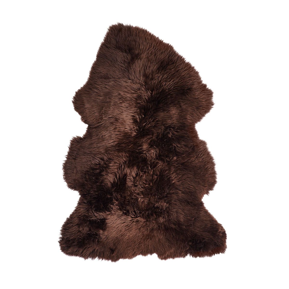 Merino Premium Lammfell | Langhaar | Neuseeland | 115x60 cm Schokolade