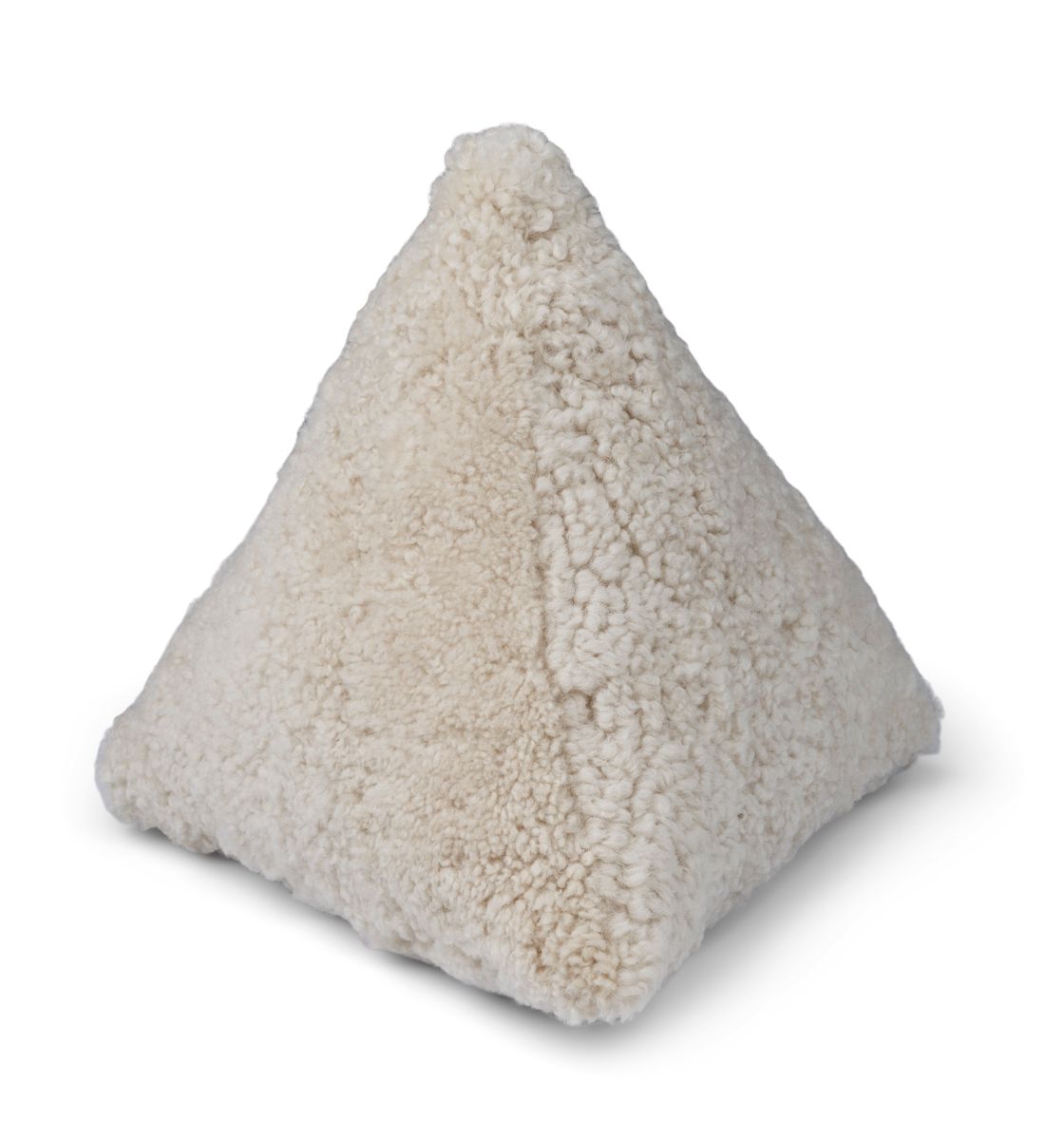 Hematite Lammfellkissen | Kurzhaar | Neuseeland | 35x35x35 cm Perlweiß