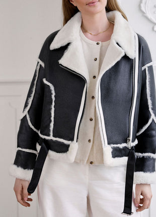 Nicole Jacke | Shearling Schwarz