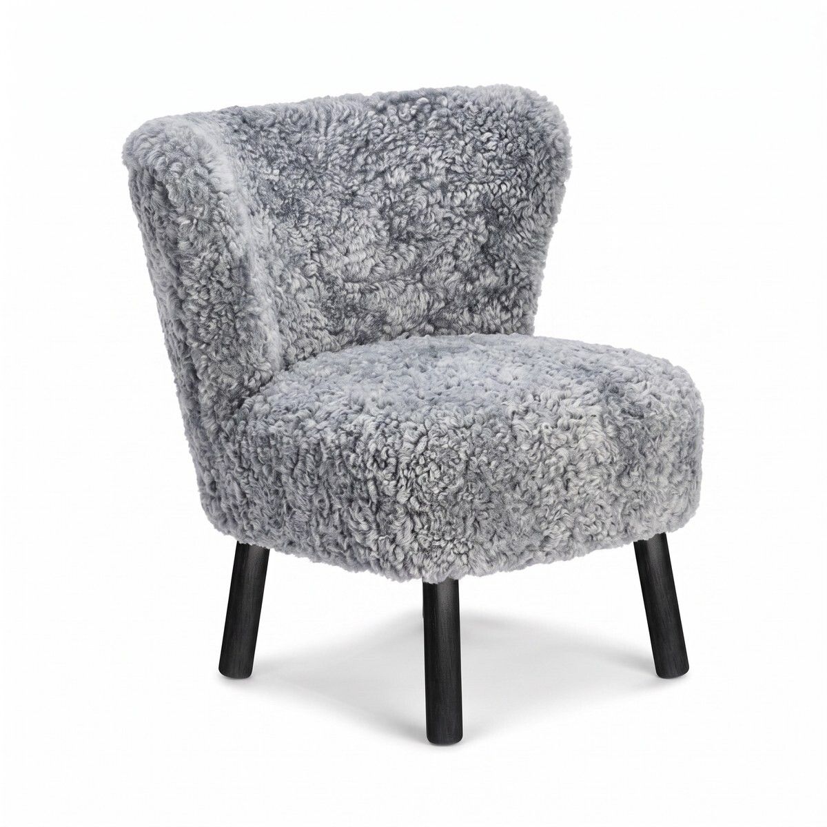 Emily Loungestuhl | Kurzhaar | Design Möbel Hellgrau