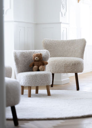 Lammfell Designerteppich | Kurzhaar | Neuseeland | D140 cm Beige