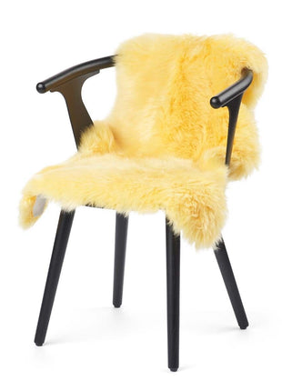 Merino Premium Lammfell | Langhaar | Neuseeland | 90x60 cm Zitrone