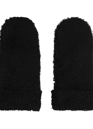Iris Fäustlinge | Merino Lammfell | Damenfäustlinge Schwarz