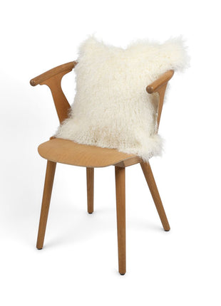 Fellkissen | Tibet | 50x50 cm Schneeweiß