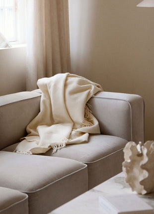 Julia Decke | 50% Baby Alpaka & 50% Wolle | 140x240 cm Dunkelbraun