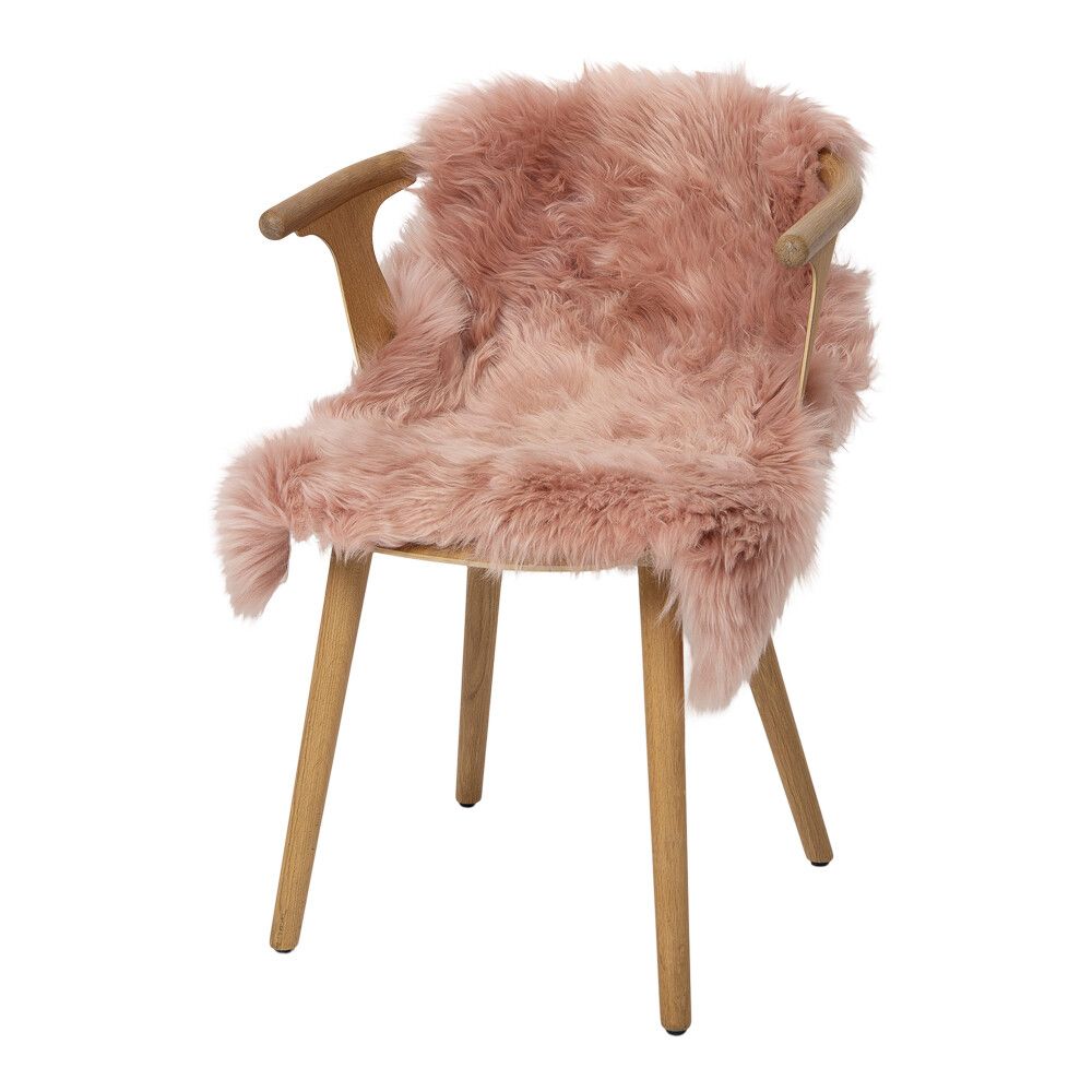 Merino Schaffell | Langhaar | Neuseeland | ca. 100x60 cm Rosa