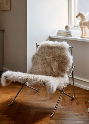 Merino Premium Lammfell | Langhaar | Neuseeland | 80x60 cm Schwarz