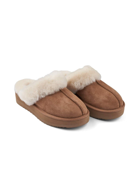 Plateau Slipper | Wildleder, Lammfell