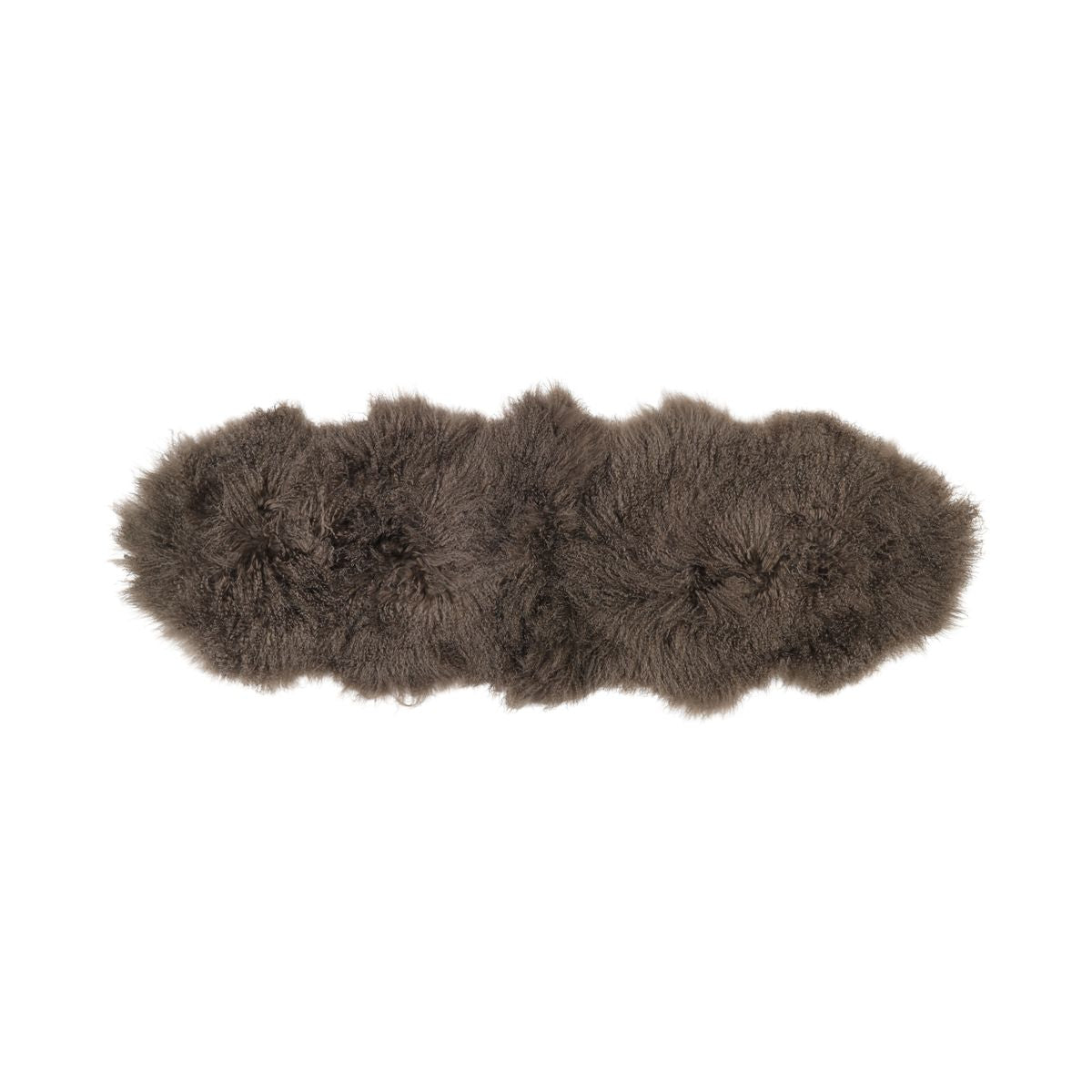 Doppeltes Lammfell | Tibet | 150x55 cm Taupe