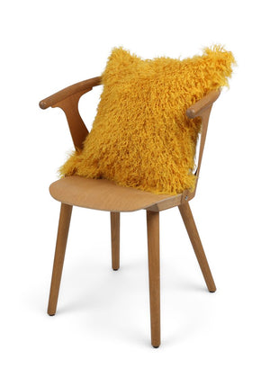 Fellkissen | Tibet | 50x50 cm Senfgelb
