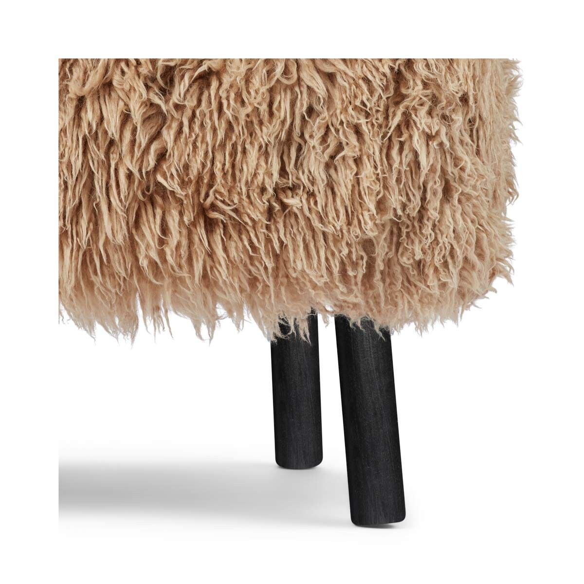 Lammfell Hocker Emily | Langhaar | Neuseeland Honig
