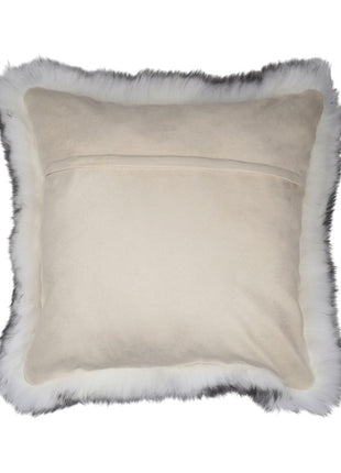 Fellkissen | Langhaar | Neuseeland | 50x50 cm Schwarze Spitze